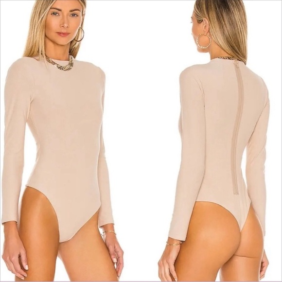 NWOT Alice and Olivia Becker Mock Neck Bodysuit - Picture 1 of 14